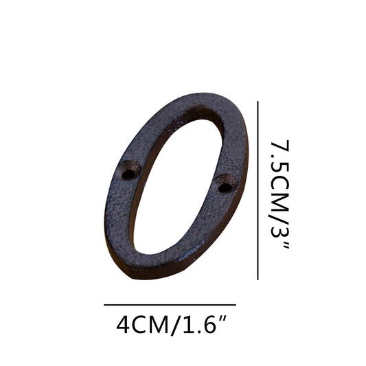 Darzheoy 3 inch Iron House Number, Iron Black House Numbers for Outside, Metal Mailbox Numbers for Outside, Home Address Numbers for House, Matching Screws A
