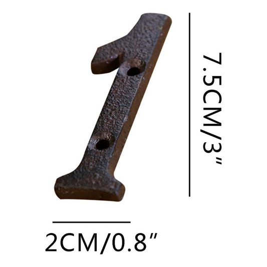 Darzheoy 3 inch Iron House Number, Iron Black House Numbers for Outside, Metal Mailbox Numbers for Outside, Home Address Numbers for House, Matching Screws B