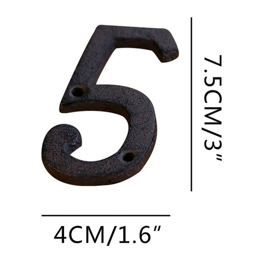 Darzheoy 3 inch Iron House Number, Iron Black House Numbers for Outside, Metal Mailbox Numbers for Outside, Home Address Numbers for House, Matching Screws F