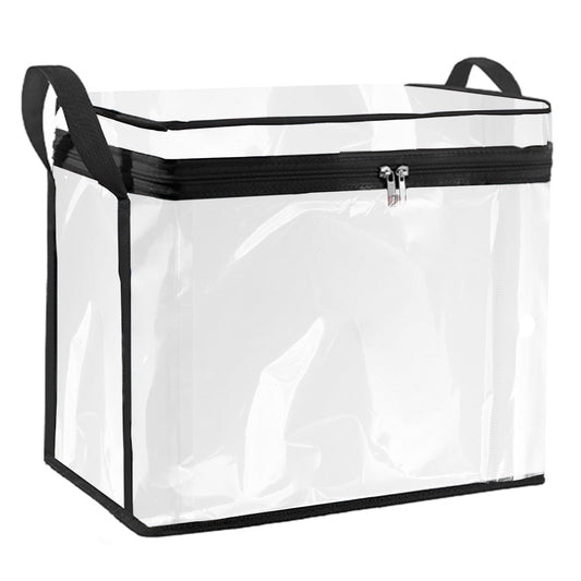 Kdkad Clear Notebook Storage Organizer Box, Plastic Stackable Notebook Display Case, Storage Showcase for Toy Dolls, Notebooks, Handbags, Shoes Organizing 9.1Ã6.7Ã9.1 in Clear.