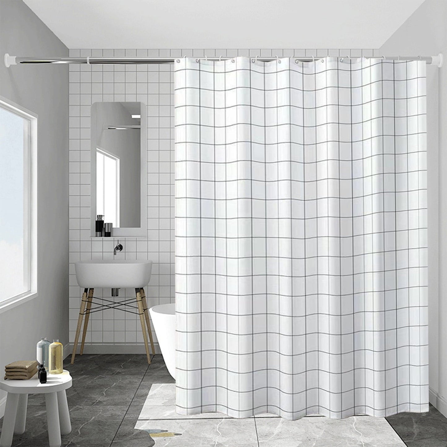 Kdkad Shower Curtain, 31.5×71 Inch Shower Curtain Liner, Waterproof Plastic Shower Liner, Cute Lightweight Shower Curtain for Bathroom 31.5×71 in F