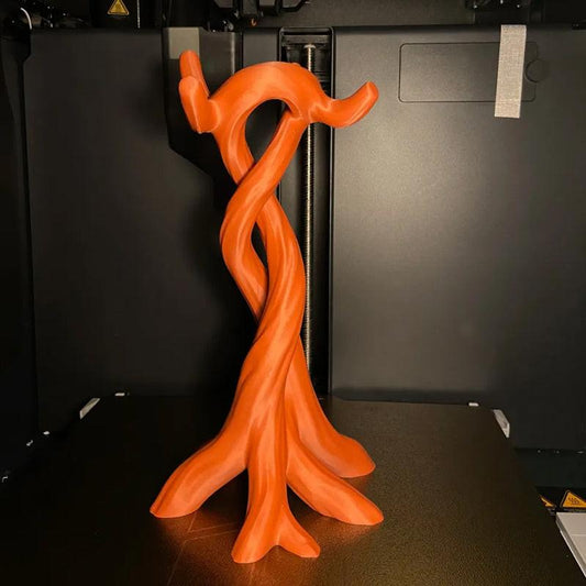 3D-printed modern headphone stand, compatible with various headphones (gaming headsets, Bluetooth headsets, etc.) Orange.