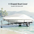 Trailerable Boat Cover â Heavy Duty Waterproof Tarp with Storage Bag, Designed for V-Hull, Fish & Ski, Runabout, Bass & Fishing Boats,17-19FTBlack.