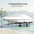 Trailerable Boat Cover â Heavy Duty Waterproof Tarp with Storage Bag, Designed for V-Hull, Fish & Ski, Runabout, Bass & Fishing Boats,20-22FTBlack.