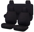 Seat Covers for NISSAN NAVARA D23 SERIES 3 NP300 11/2017 - 11/2020 DUAL CAB FR BLACK ALL TERRAIN.