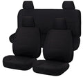 Seat Covers for NISSAN NAVARA D40 01/2006 - 02/2015 DUAL CAB UTILITY FR BLACK ALL TERRAIN.
