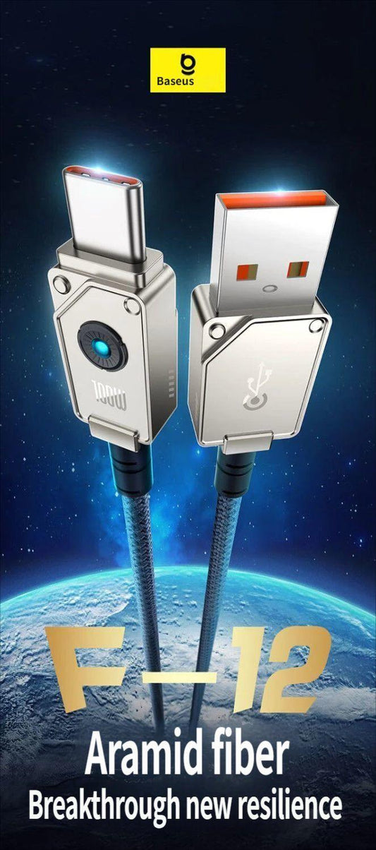 Fast charging data cable CtoC 100w 1m-Black.