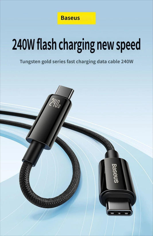Data cable CtoC 240w 1m-Black.