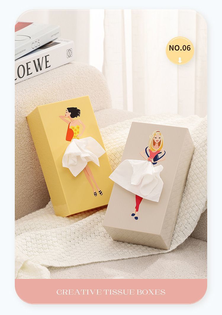 Elegant Light Mango Yellow Princess Tissue Box Holder