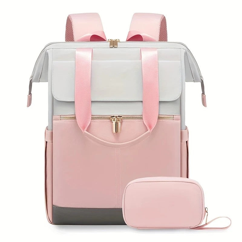 BLACK Korean-style Fashion Compact Backpack, Multi-functional & Large Capacity, Lightweight & Easy to Carry, Fits Daily Commute, Lunch Outings, and Short Trips.