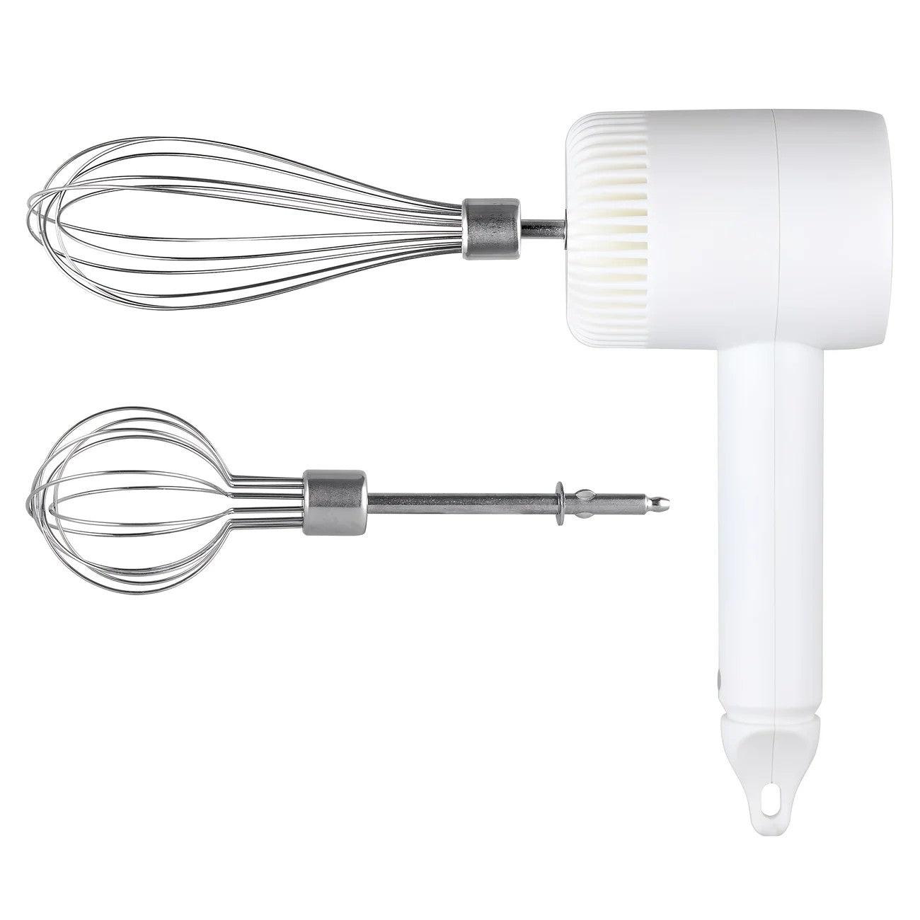 Green Wireless charging handheld mixer, 30W with three-speed settings. Dual whisk heads designed for whipping eggs, cream, and batter. Suitable for both kitchen and outdoor use, also an ideal gift..