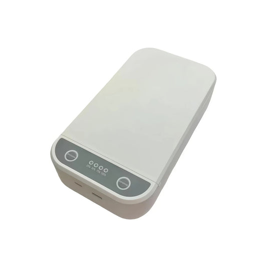 Portable Nail Disinfection Box, USB powered. Built‑in UV fast sterilization, suitable for nail and tattoo tools, PVC/plastic material, the ideal hygiene assistant for salons and studios.