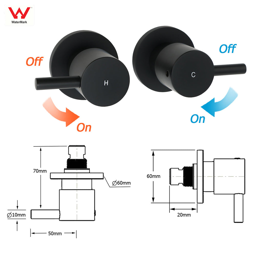 Matt Black Dual Shower 12" Large Shower Rain Head + Handheld Silde Wall Rail Twin Taps Set