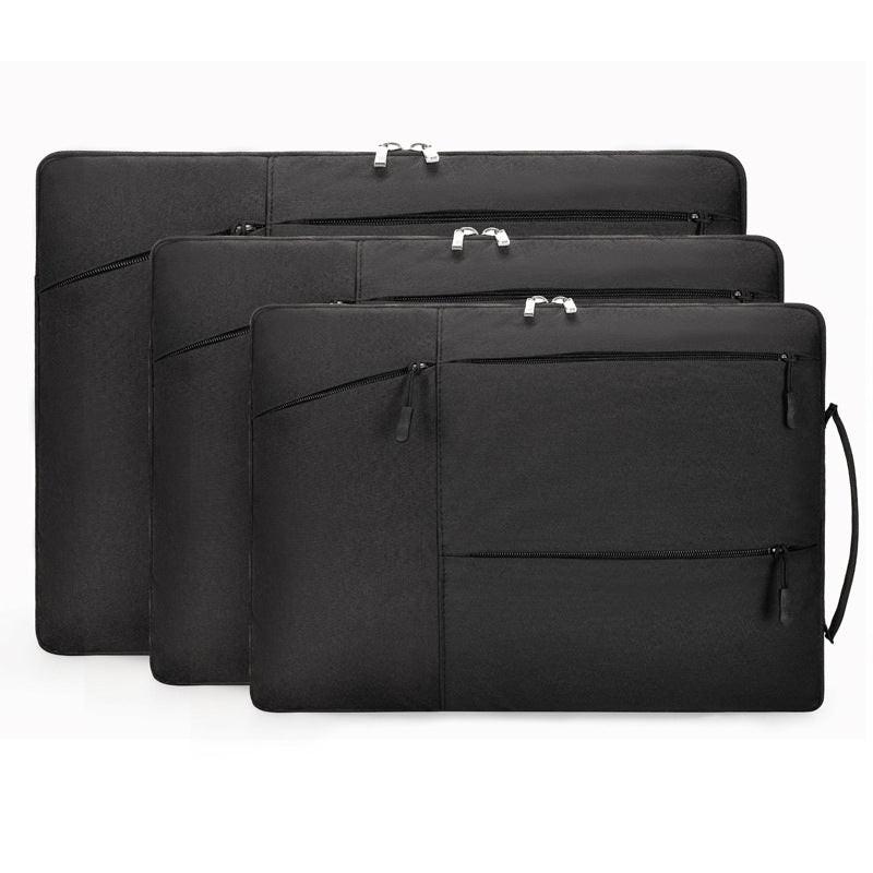 Laptop Case - Suitable for 13/14/15.6 inches - Zippered Laptop Case - Laptop Sleeve - Waterproof Oxford Cloth - Scratch and Wear Resistant, Easy to Carry - Black.