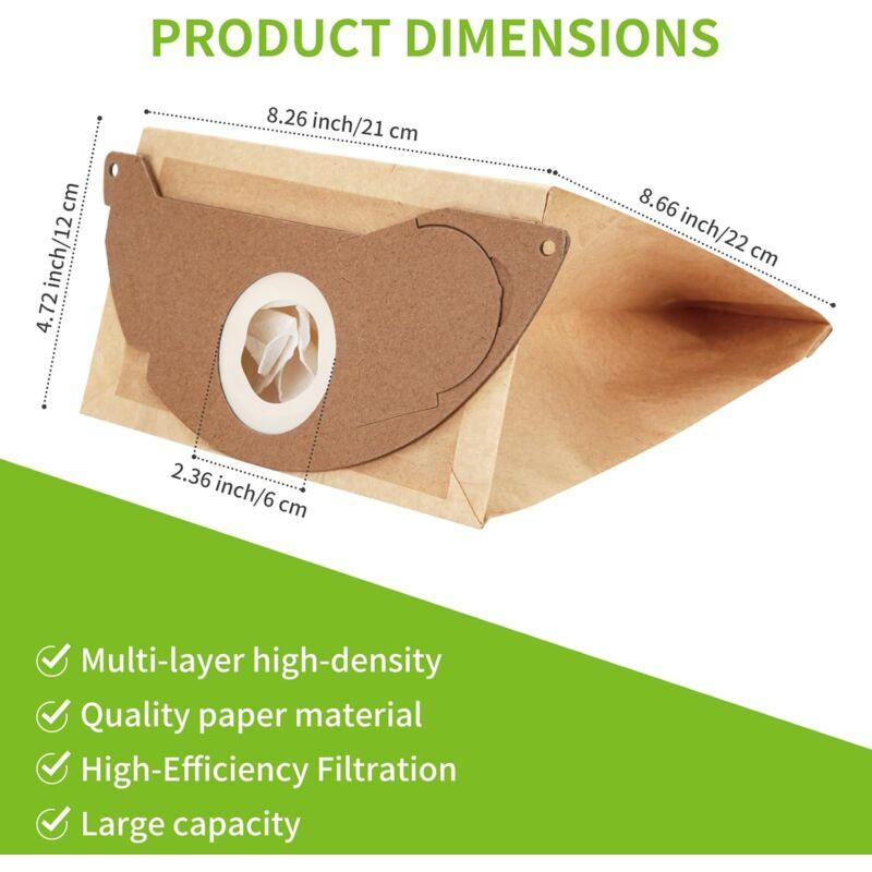10 Replacement Filter Bags for Kärcher WD2 MV2 6.904-322.0 WD2250 A2004 A2054 Vacuum Cleaner.