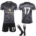 2024-2025 Manchester United Special Edition Black Football Kit for Kids Adult No.17 GARNACHO—max No.17 GARNACHO S