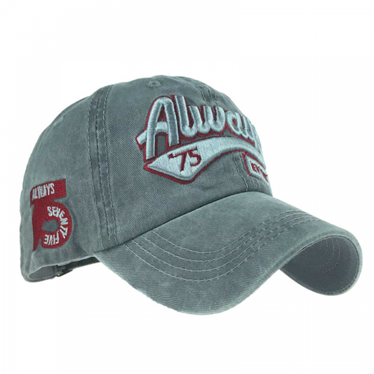 Baseball cap washed full cap fringed sun hat men and women Blue Blue