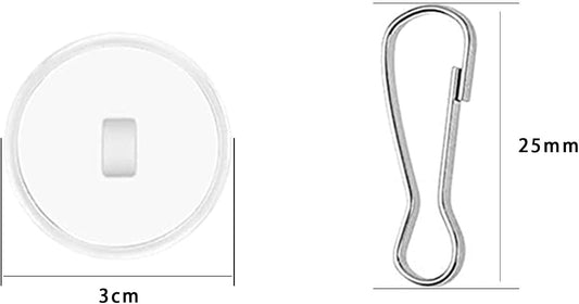 20-pack transparent self-adhesive ceiling hooks, no drilling required, ceiling hooks