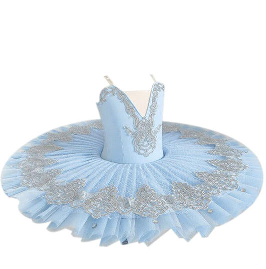 Ballet Tutu Dress Swan Dance Performance Costumes for Girls purple 160cm