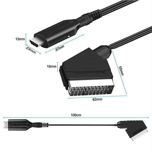 Scart to HDMI Converter, All-in-one Scart to HDMI Adapter, 1080P.