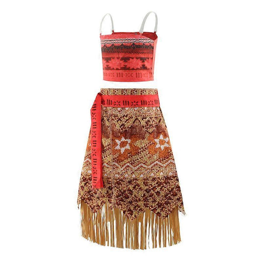 Vaiana Cosplay for Girls Halloween Masquerade Carnival Party Costume with Accessories With accessories 120