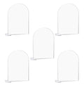 5-pack Transparent Acrylic Sign Acrylic Wedding Table Number with Stand Blank Arched Guest Name Table Number Holder