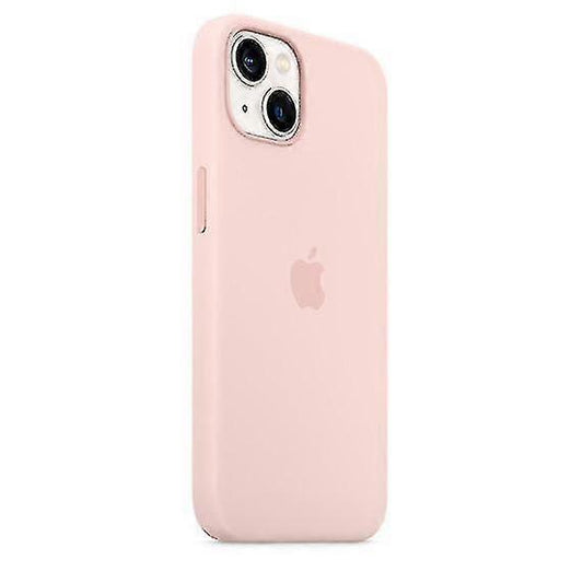 Silicone Case with MagSafe for iPhone 13 Chalk Pink.