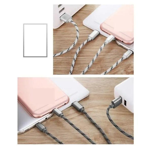 2m Gray USB Type C Fast Charging Cable Compatible with Samsung S21 S22 S23.