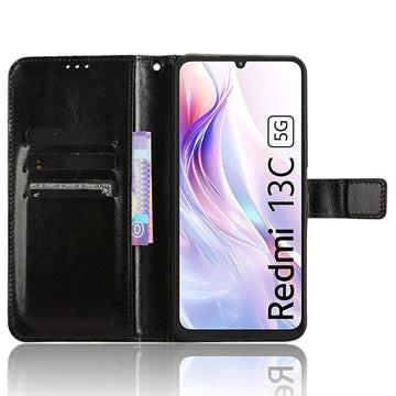 Xiaomi Redmi 13C 5G/Poco M6 Wallet Case with Magnet... Black Black black.