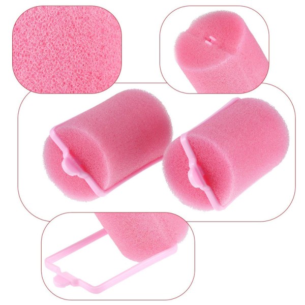 24 Sponge Hair Rollers, Large Hair Rollers for Styling with Soft Foam 2.5 cm 2.5cm