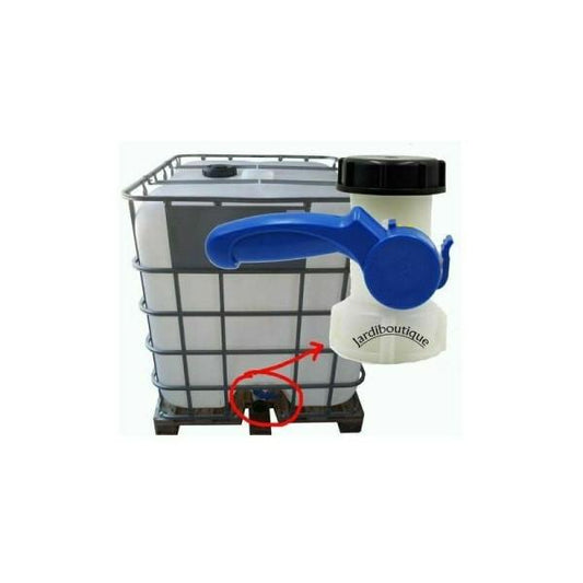 Valve for IBC tank 1000 liters 2\"/ 62 mm Integrated plastic.