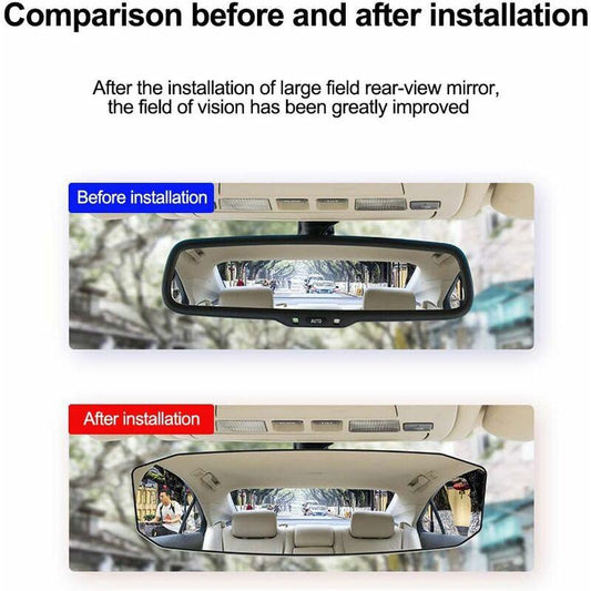 Universal Wide Angle Panoramic Interior Rearview Mirror for Car or Truck Cabin 23884mm.