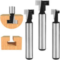 8mm T-slot Router Bit, T-Shaped Router Bits, 3pcs (7.93/9.52/12.7mm) Shank with Blade Woodworking Router Bits for Power Tools Carpentry Tools.