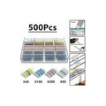 500pcs Electrical Cable Lugs Solder Heat Shrink Tubing, Maidodo Heat Shrink Tubing Solder Butt Joint Insulated Electrical Contacts Waterproof Marine Automotive.