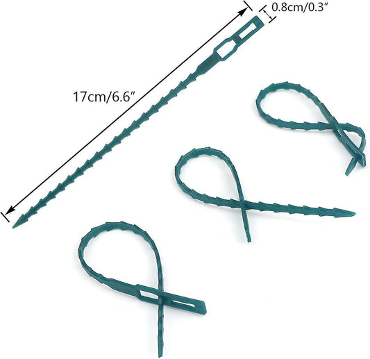 13.5 cm Adjustable Plant Ties, 200 Pcs Flexible Plant Wire Ties Plastic Garden Ties for Plant Support