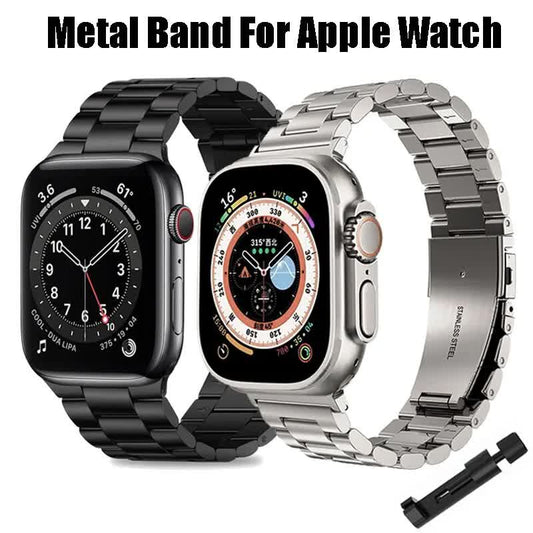 Stainless Steel Bracelet for Apple Watch Band 49mm 45mm 44mm 42mm Watch Metal Bracelet for Iwatch Series 9 8 7 6 5 Titanium Color