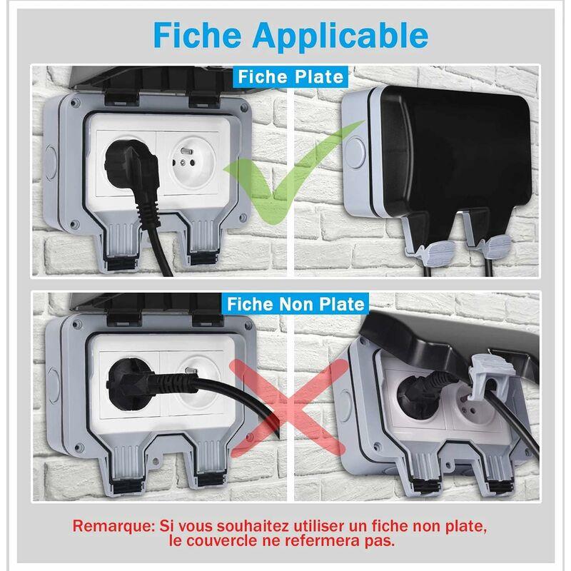 Waterproof Socket Double Outdoor Power Socket IP66 Waterproof Wall Socket 16A.