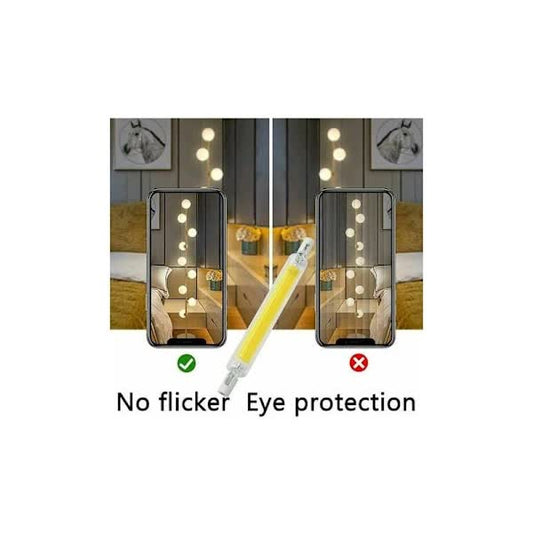 2-pack R7S 118mm 20W dimmable LED bulb, warm white 3000K 3000LM, 360 degree lighting, flicker-free, compatible with halogen bulbs J118 300W