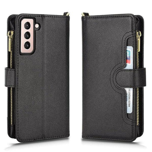 Compatible Case for Samsung Galaxy S21 5G, Magnetic Wallet, Premium Leather, Card Holder, Protective Case with Cover.