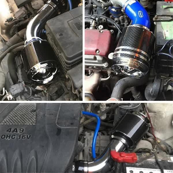 XH-UN013 Car Performance Engine Filter High Flow Air Filter for Auto Cold Air Intake 76mm Carbon Fiber F.
