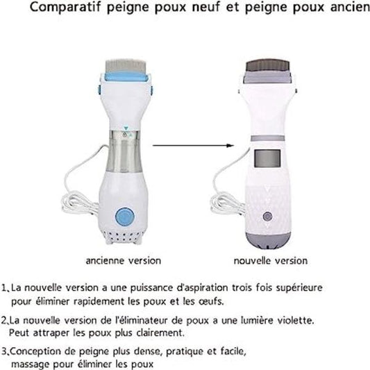 Electric Lice Comb, Vacuum Cleaner with Three Filters for Kids and Pets, Professional Lice Cleaning Tool.