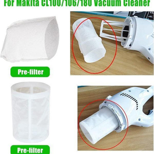 Compatible Filter Set for Makita CL100/106/180 DCL180 Vacuum Cleaner.