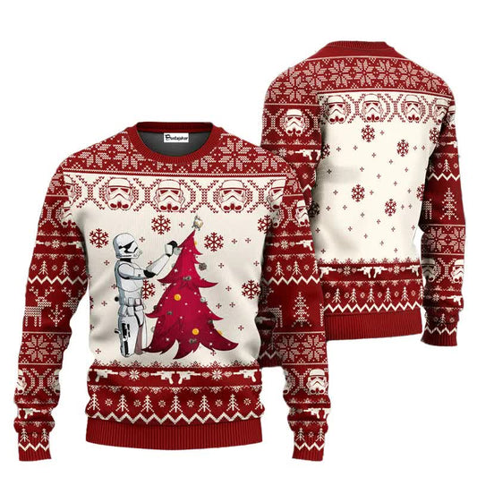 Santa Claus Darth Vader Ugly Christmas Sweater Star Wars The Mandalorian Men's Sweater Autumn Winter Women's Sweatshirt style 2 style 2 style 2 L