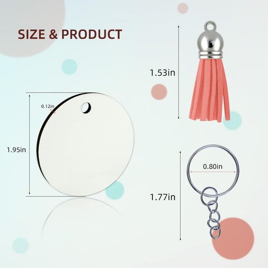 40 PCS Leather Tassels Keychain Bulk with Tassel Key Chain Rings Jump Blanks Mini Charms for Jewelry Making Crafts Supplies Blank Handmade DIY Earring Bracelets Cap (Multiple Colors)
