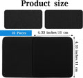 8 PCS Gym Grip Pads Rubber Weight Big Back Lifting Grips Workout Hand Pads Anti-Slip Weight Training Hand Grips Hands Protector for Gym Pull up Training Men Women No Sweaty (Black)