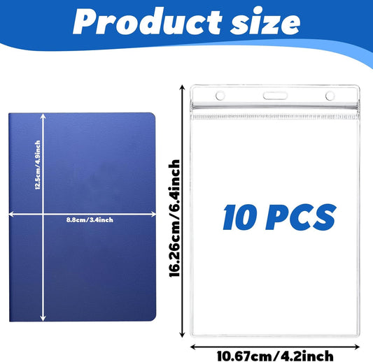 10 Pack Clear Plastic Passport Cover Holder, ID Card Holders Passports Protector, Badge Cover for Travel, Name Badges, ID, Credit Card, License (Passport Holder)