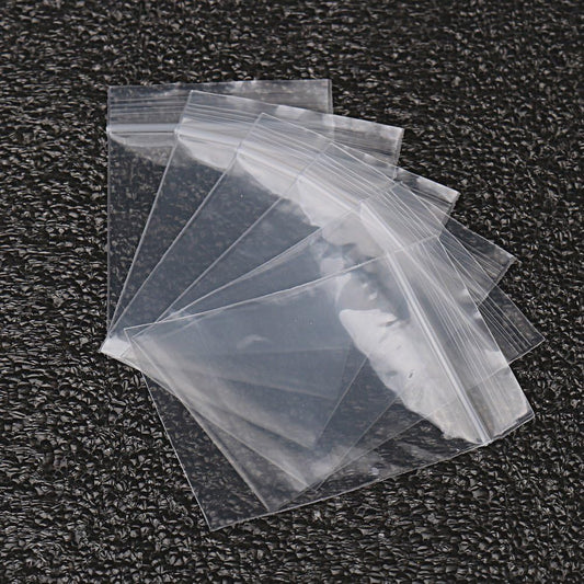 100 PCS Small Plastic Bags, 2" x 2.76" Resealable Zipper Poly Bags Mini Plastic Bags Clear Small Jewelry Bags for Jewelry, Screws, Storage