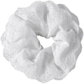 White Lace Scrunchies, Multi Layers Large Lace Scrunchies for Women, Oversized Ruffle Hair Ties Bands Elastics for Thick Thin Long Curly Hair