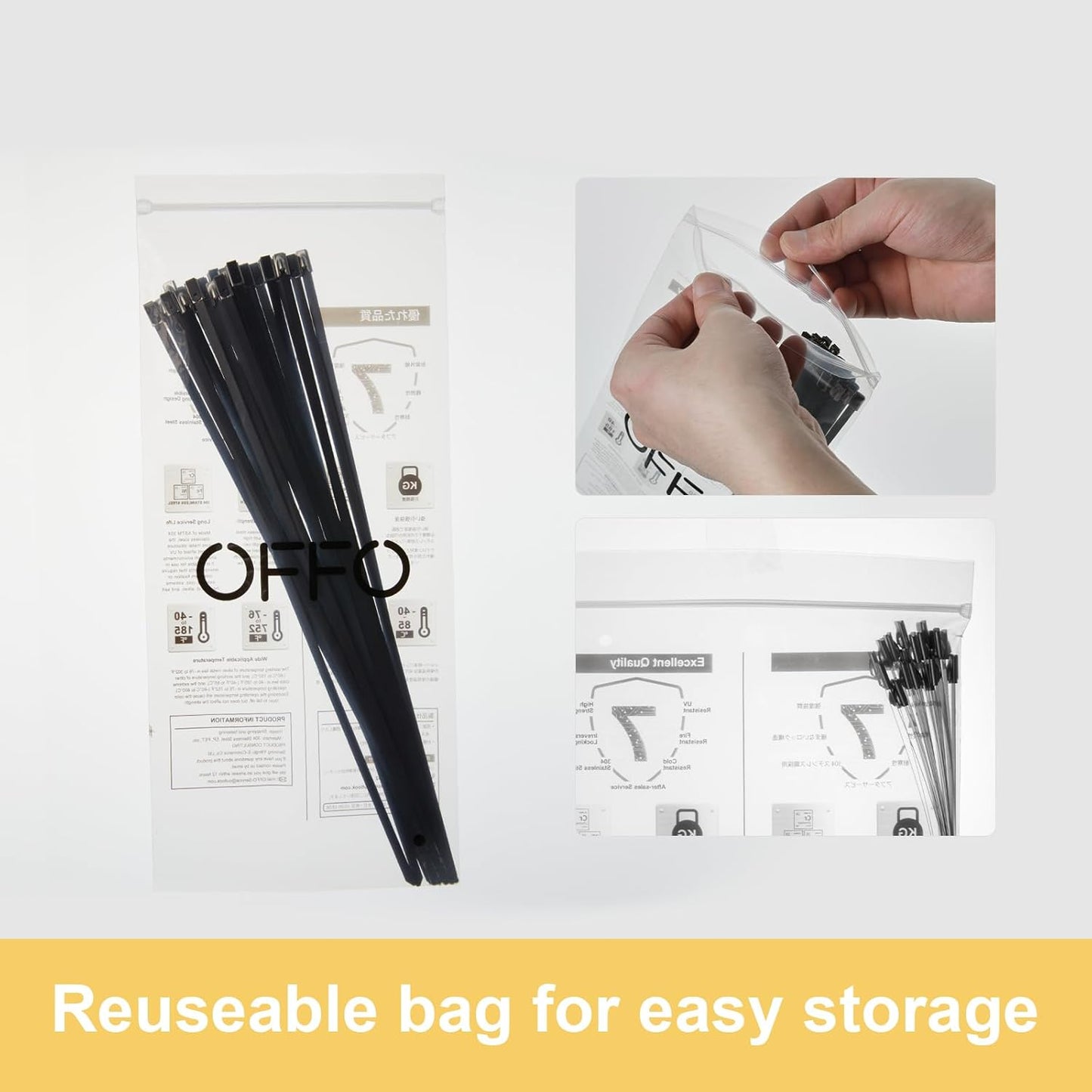 Metal Zip Ties 15.8 in Premium Heavy Duty Stainless Steel Wire Multifunctional Locking Exhaust Wrap Flexible Durable 30 PCS