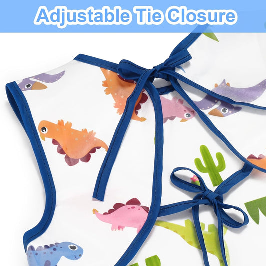 Waterproof Baby Bibs for Eating, Mess Proof Toddler Feeding Bibs for Girls Boys 